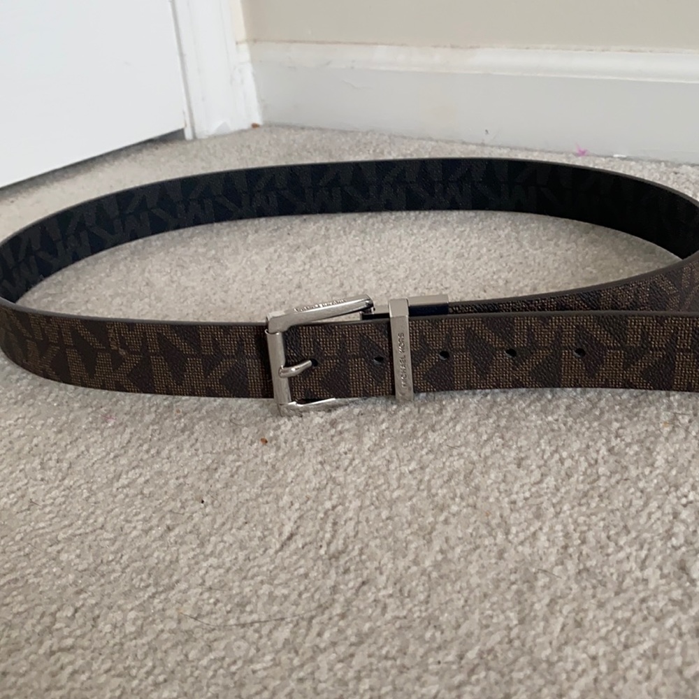 Michael Kors Reversible Logo and Leather Belt